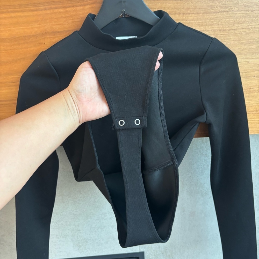 NWT HUDSON JEANS MOCK NECK LONG SLEEVE BODYSUIT, SIZE S - Picture 5 of 8